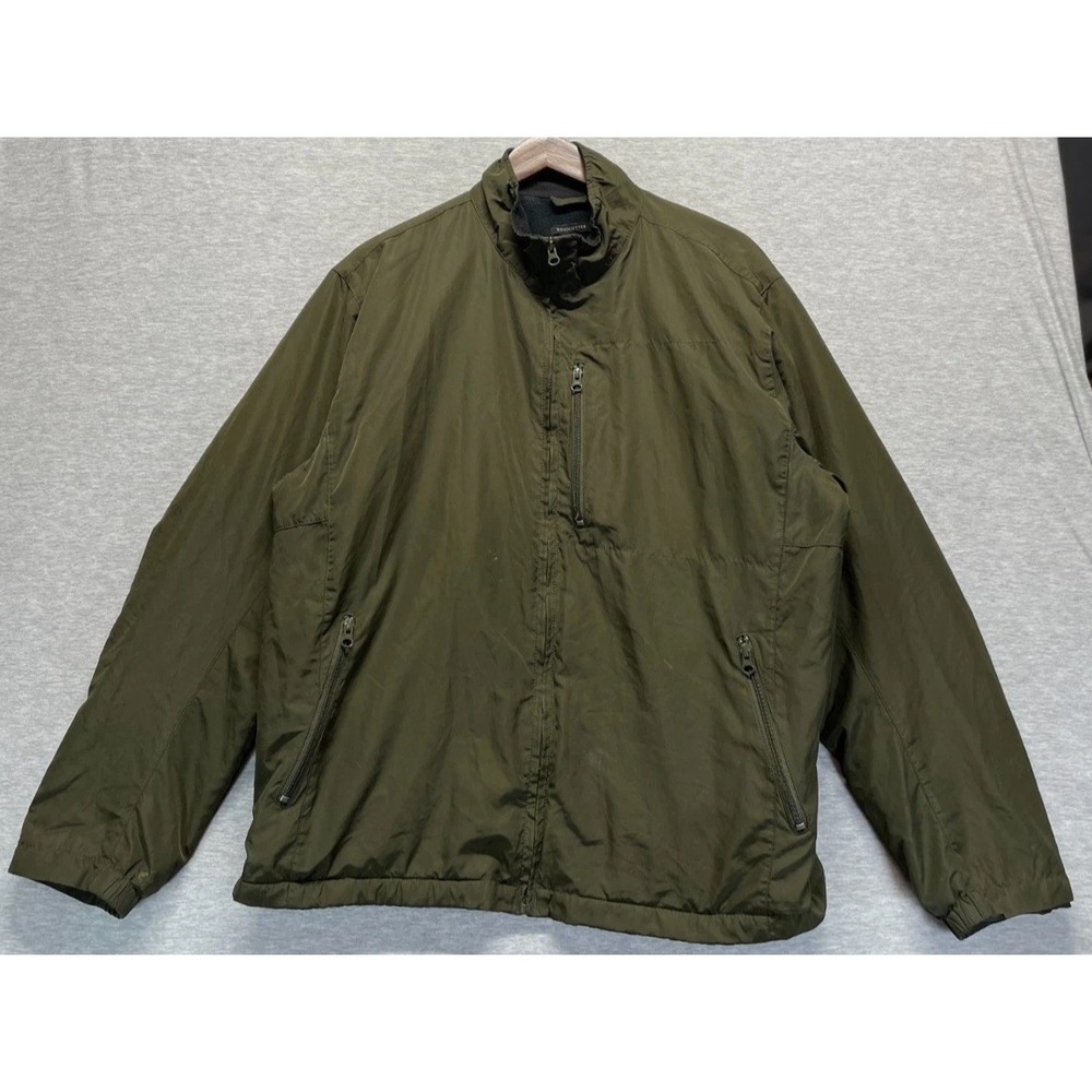 Eddie Bauer Windcutter Military Jacket Mens XL Olive Green Gorpcore Full Zip